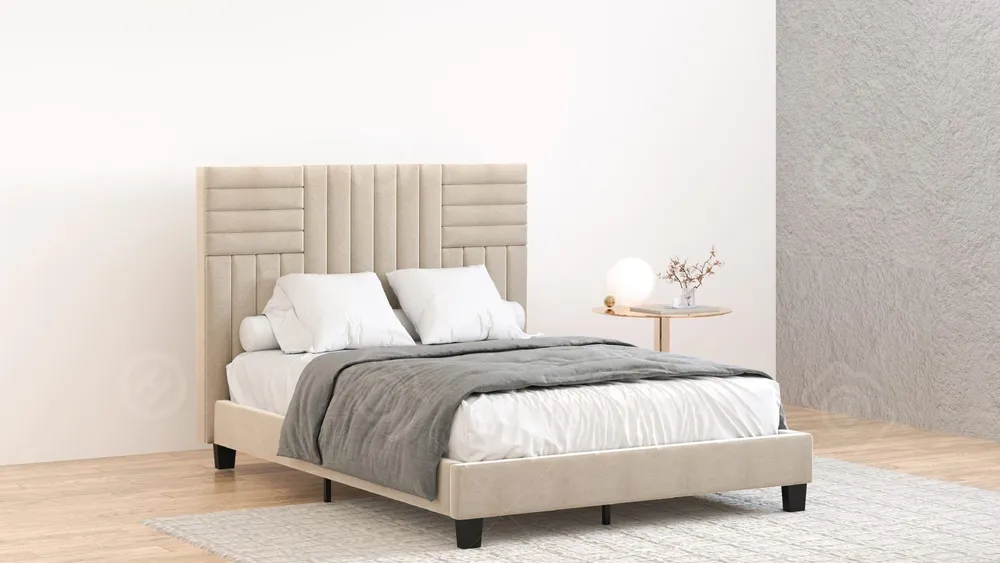 מיטה זוגית מבד רחיץ ואיכותי דגם דורי