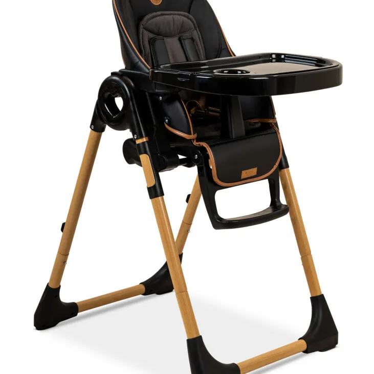 כיסא אוכל B?B? דגם woody מגש אוכל כפול עולה יורד נשכב לאחור ומתקפל