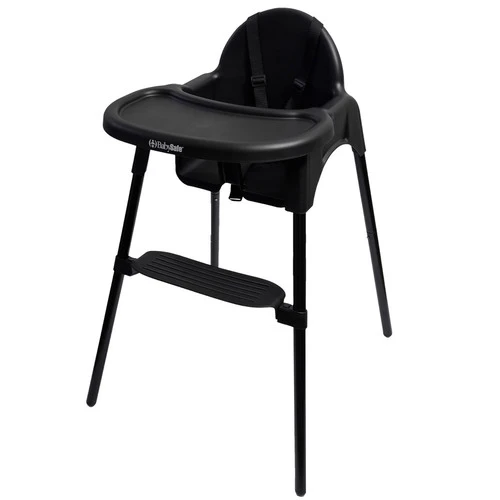כסא אוכל 2 גבהים עם מגש נשלף - מבית בייבי סייף BabySafe (שחור) כיסא אוכל גבוה לתינוק כולל מגש