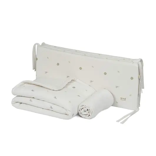 סט מצעים למיטת תינוק ליין גינה אורבנית – Baby Bed Set אולימולי Olimoli צבע סגול