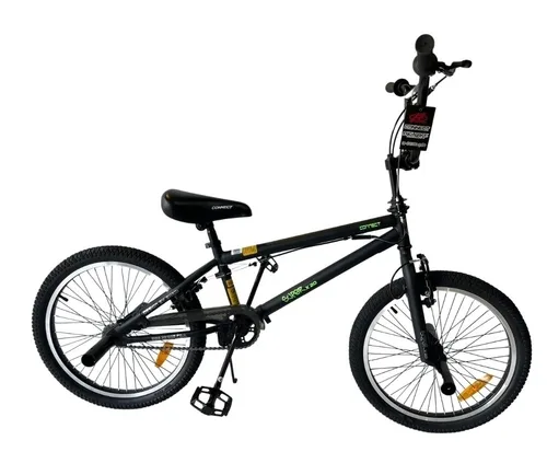 אופני פעלולים לילדים עם גלגלים חלקים 20 אינץ'; המסתובבים 360 מעלות ו-4 סטנדים לגילאי 6-7 - שחור Hajoj Connect