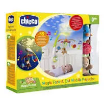 מובייל מוזיקלי היער הקסום עם מקרן - Toy Magic Forest Cot Mobile Projection