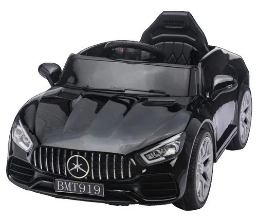 מכונית ממונעת 12V בדמות מרצדס GT עם גלגלי EVA, צלילים, אורות ושלט רחוק - ורוד Twist