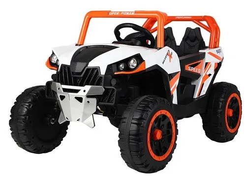 באגי ממונע 12V מיני מאבריק Mavric X3 עם גלגלי גומי, שלט רחוק, בולמים ואורות LED - כחול Twist