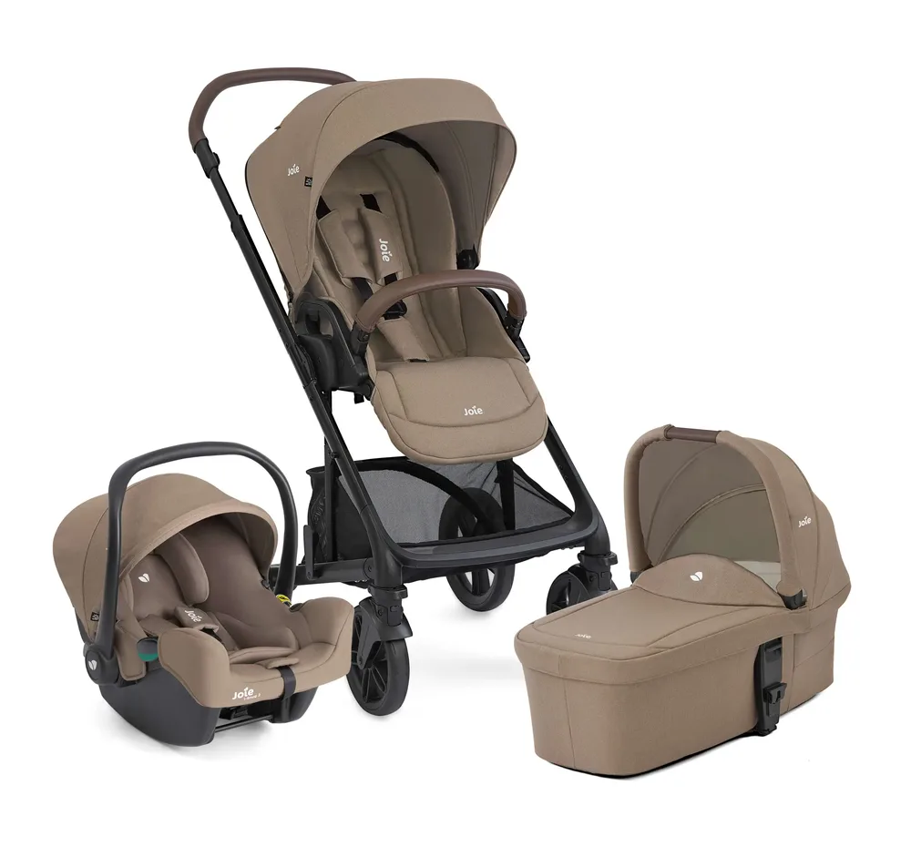 עגלה לתינוק משולבת 3 חלקים כולל אמבטיה, טיולון וסלקל דגם כרום ג';ואי Chrome Trio Joie