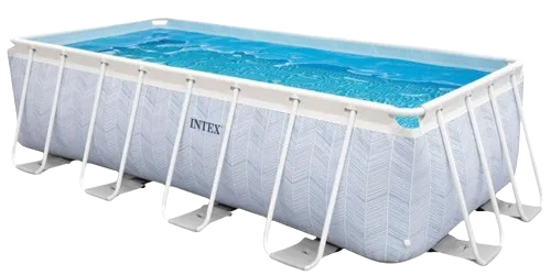 בריכת צינורות מלבנית 400X200X100 ס';';מ + סולם + משאבה מבית Intex