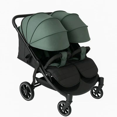 עגלת תאומים ICON עם גגונים ענקיים ופגוש קידמי במחיר מסחרר