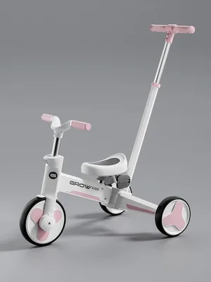 תלת אופן חדשני שחור לבן 4 ב 1 Grow עם מוד דחיפה .: