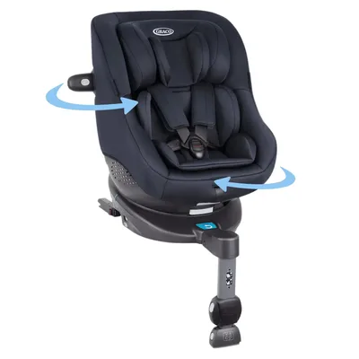 כסא בטיחות GRACO מסתובב Turn2Me - תקן אירופאי חדש - דגם R129 - כחול נייבי 0-19.5 ק"ג