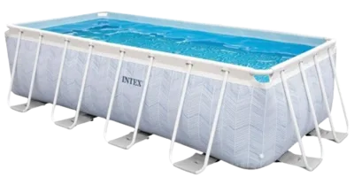 בריכת צינורות מלבנית 400X200X100 ס''מ + סולם + משאבה מבית Intex