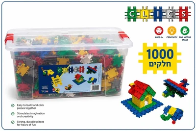 משחק הרכבה קליקס CLICS המקורי תוצרת בלגיה 1000 חלקים
